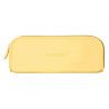 Fourre-tout antartik rectangulaire 1 compartiment en silicone modele prisma 185x50x75mm coloris jaune