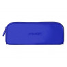 Fourre-tout antartik rectangulaire 1 compartiment en silicone modele prisma 185x50x75mm coloris bleu