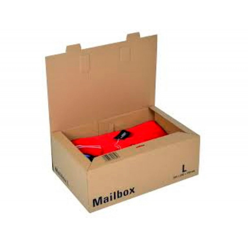 Boite expedition postale logistipack kraft format l coloris brun