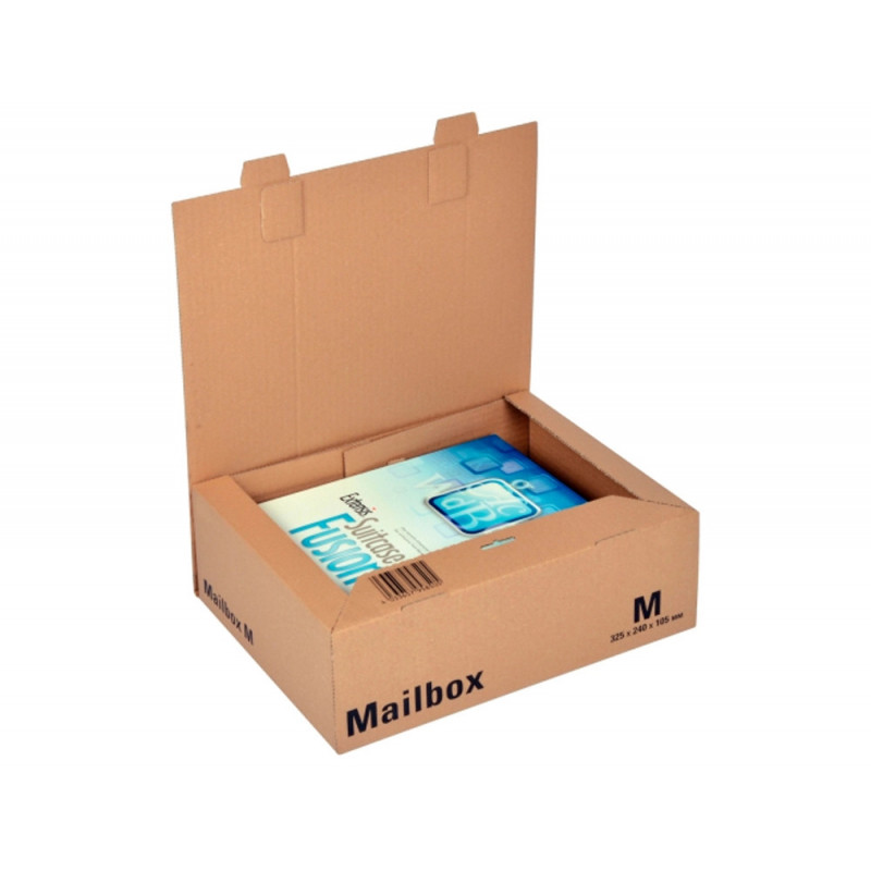 Boite expedition postale logistipack kraft format m coloris brun