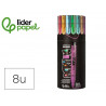Marqueur liderpapel acrylique base eau tous support pointe ronde 3mm coloris pastels assortis boite 8 unites