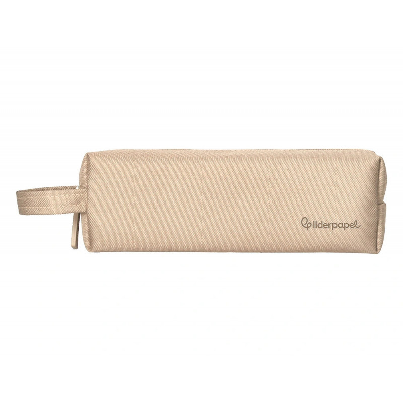 Fourre-tout liderpapel 1 compartiment avec anse 21x7cm coloris beige
