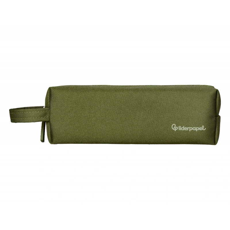 Fourre-tout liderpapel 1 compartiment avec anse 21x7cm coloris vert militaire