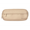 Fourre-tout liderpapel rectangulaire coins arrondis 1 compartiment avec poche avant 21x9cm coloris beige