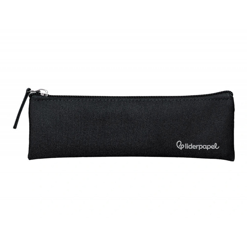 Fourre-tout liderpapel plat mince 1 compartiment 20x6cm coloris noir