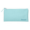Fourre-tout liderpapel plat 1 compartiment 20x10cm coloris bleu celeste