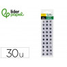 Oeil adhesif liderpapel blanc avec pupille noire sachet 30 unites