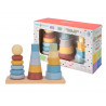 Jeu enfant imaginovo tour formes empilables bois +18 mois 17 pieces 28x20x9 cm