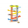 Jeu enfant imaginovo tour a toboggan bois 7 niveaux 6 voitures inclus +18 mois 38x32x14 cm