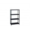 Etagere paperflow universal 84 pp 4 tablettes poids max 50kg/tablette 80x40x138cm coloris noir