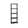 Etagere paperflow universal 63 pp 5 tablettes poids max 25kg/tablette 60x30x180cm coloris noir