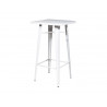 Table haute paperflow urban indoor/outdoor acier galvanise laque mat 1080x600x600mm coloris blanc