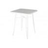 Table paperflow urban indoor/outdoor acier galvanise laque mat 730x600x600mm coloris blanc