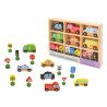 Jeu enfant imaginovo vehicules et panneaux signalisation bois +3 ans 16 pieces 30x22x4 cm