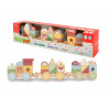 Jeu enfant imaginovo train formes empilables avec roues bois +18 mois 38x9,5x7,5 cm