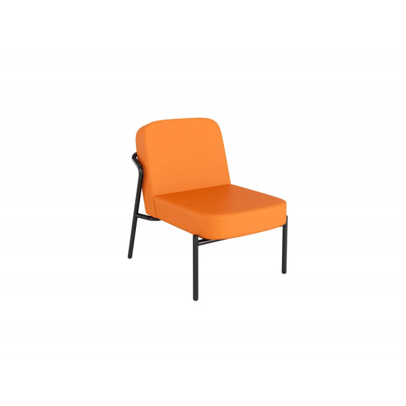 Fauteuil paperflow medso modele rond taille s simili-cuir coloris orange
