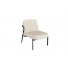 Fauteuil paperflow medso modele rond taille s simili-cuir coloris creme