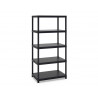 Etagere paperflow universal 96 pp 5 tablettes poids max 100kg/tablette 90x60x180cm coloris noir