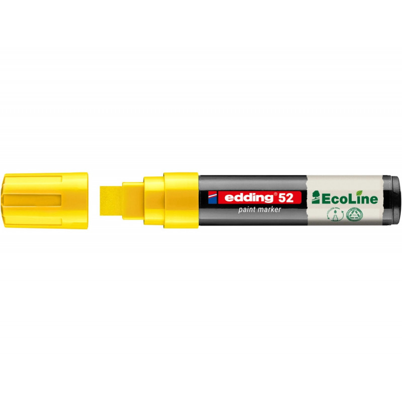 Marqueur edding 55 ecoline peinture base eau pointe biseautee 4/15mm coloris jaune