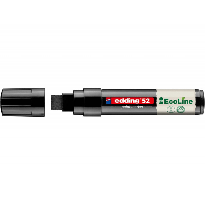 Marqueur edding 55 ecoline peinture base eau pointe biseautee 4/15mm coloris noir