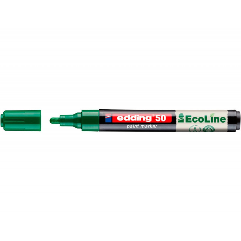 Marqueur edding 50 ecoline peinture base eau pointe ogive 2/3mm coloris vert