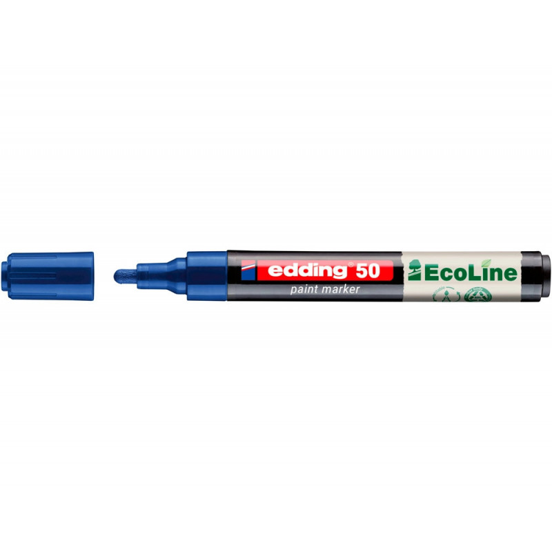 Marqueur edding 50 ecoline peinture base eau pointe ogive 2/3mm coloris bleu