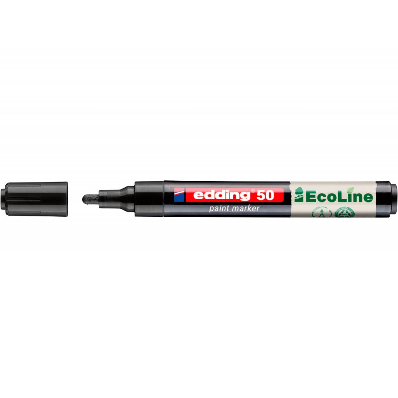 Marqueur edding 50 ecoline peinture base eau pointe ogive 2/3mm coloris noir