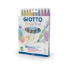 Feutre giotto turbo soft brush coloris pastel assortis pochette 10 unites