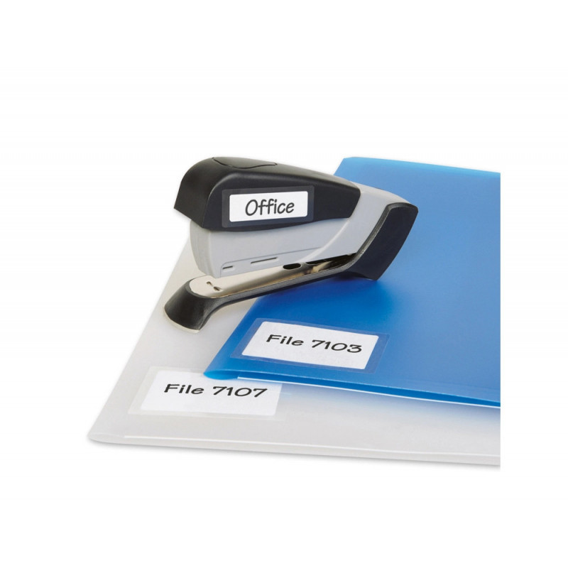 Porte-etiquette tarifold adhesif plastifiable a froid 20x60mm coloris transparent sachet 30 unites