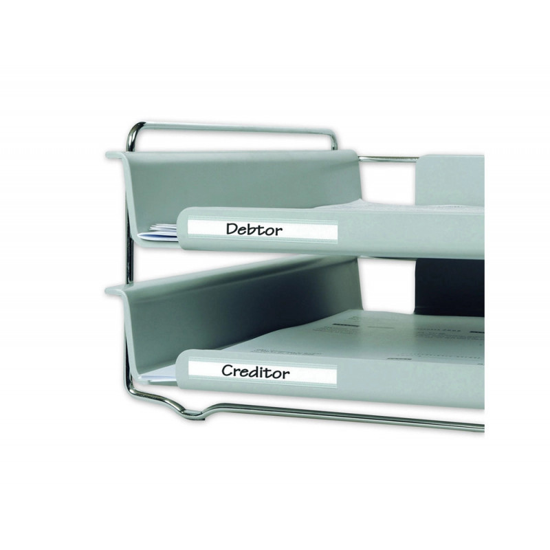 Porte-etiquette tarifold adhesif personnalisable 150x10mm coloris transparent sachet 10 unites