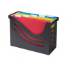 Boite dossiers suspendus tarifold re-solution a4 plastique avec 5 dossiers coloris noir