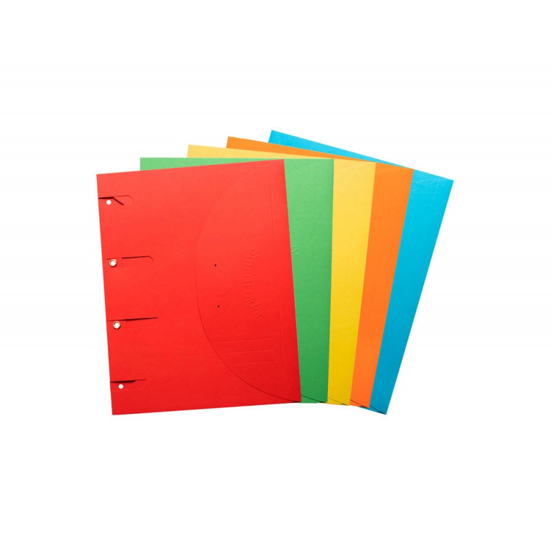 Chemise classeur tarifold smartfolder a4 3 rabats perforee sans onglets coloris assortis lot 10 unites