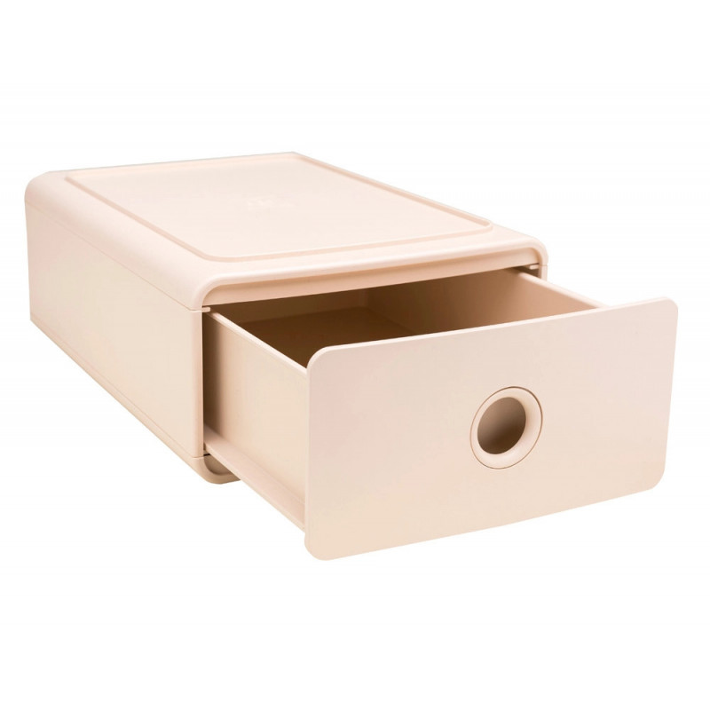 Module classement exacompta tiny box skandi 1 tiroir monobloc plastique recycle 265x190x107mm coloris nude