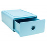 Module classement exacompta tiny box skandi 1 tiroir monobloc plastique recycle 265x190x107mm coloris bleu