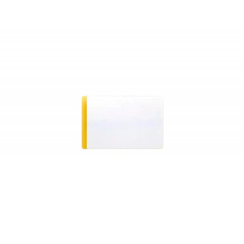 Porte-etiquette tarifold magnetique plastifiable a froid 66x100mm coloris jaune sachet 50 unites