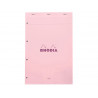 Bloc agrafe rhodia couleurs n 20 a4+ 21x31,8cm seyes 80 feuillets microperfores et perfores 4 trous couvertures
