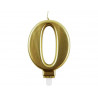 Bougie eurowrap chiffre anniversaire n 0 coloris or