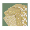 Pochette kraft clairefontaine 24x35cm motif fleurs sachet 50 unites