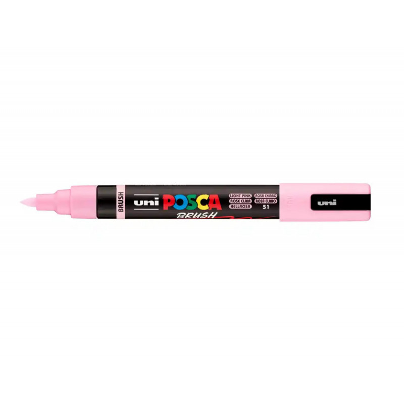 Marqueur posca pc5br peinture base eau inodore tout support pointe moyenne brush coloris rose clair