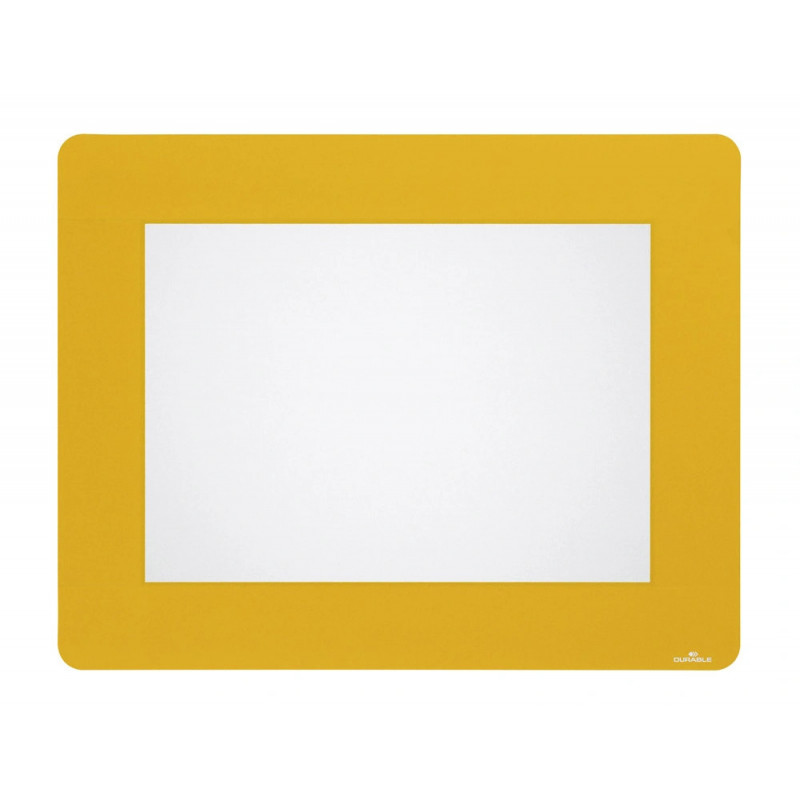 Cadre marquage sol durable a4 adhesif non permanent coloris jaune