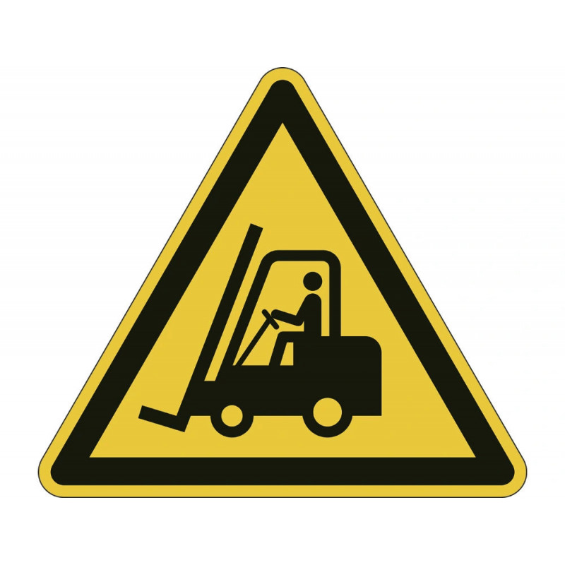 Pictogramme sol durable attention chariots elevateurs 430x430mm