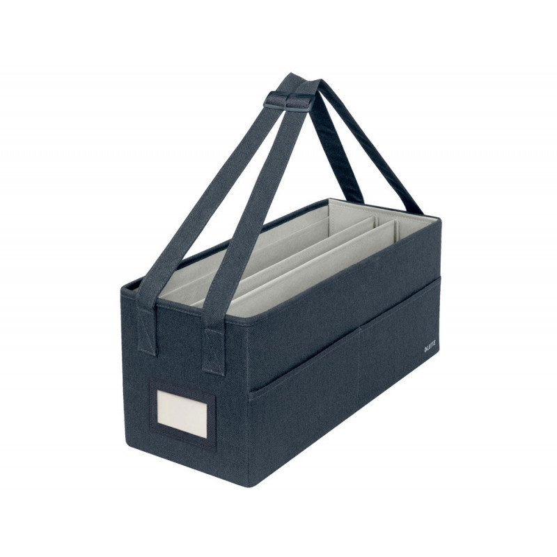 Sac rangement leitz nomades pliable tissu sacoche ouverte 3 compartiments interne fermeture zip 2 poignees