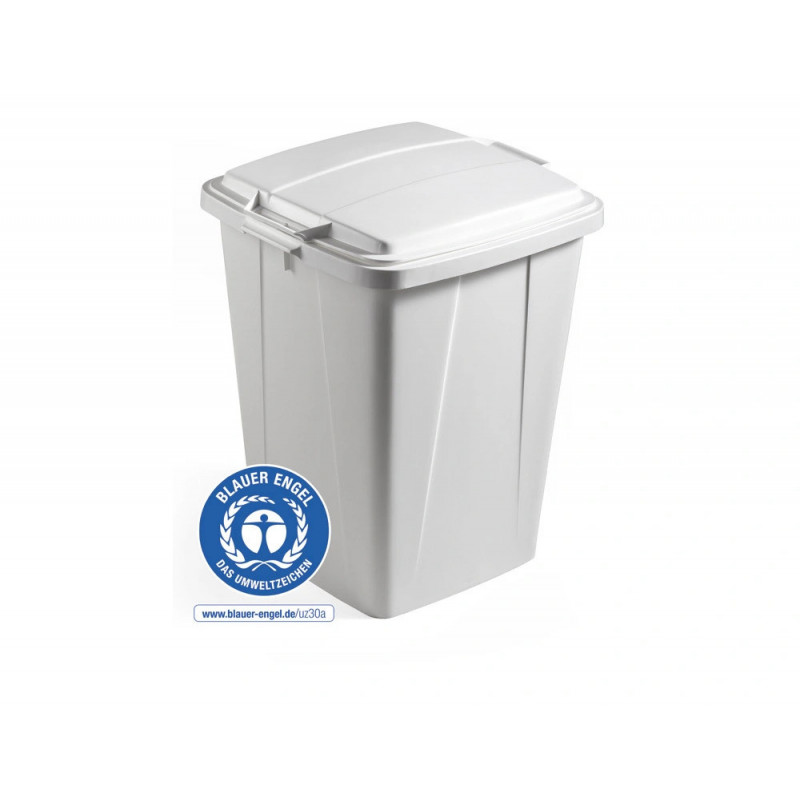 Conteneur a dechets durable durabin eco carre capacite 90l coloris gris