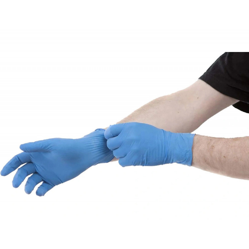 Gant unique biodegradable nitrile non poudre taille s boite 100 unites