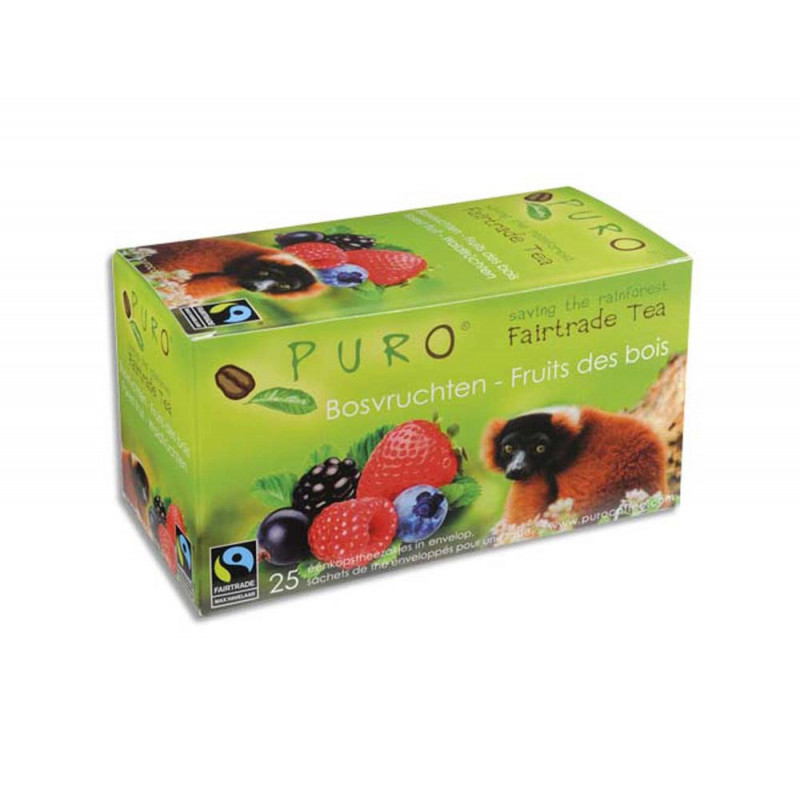 The puro bio fairtrade forest fruit sachet 1,5g boite 25 unites