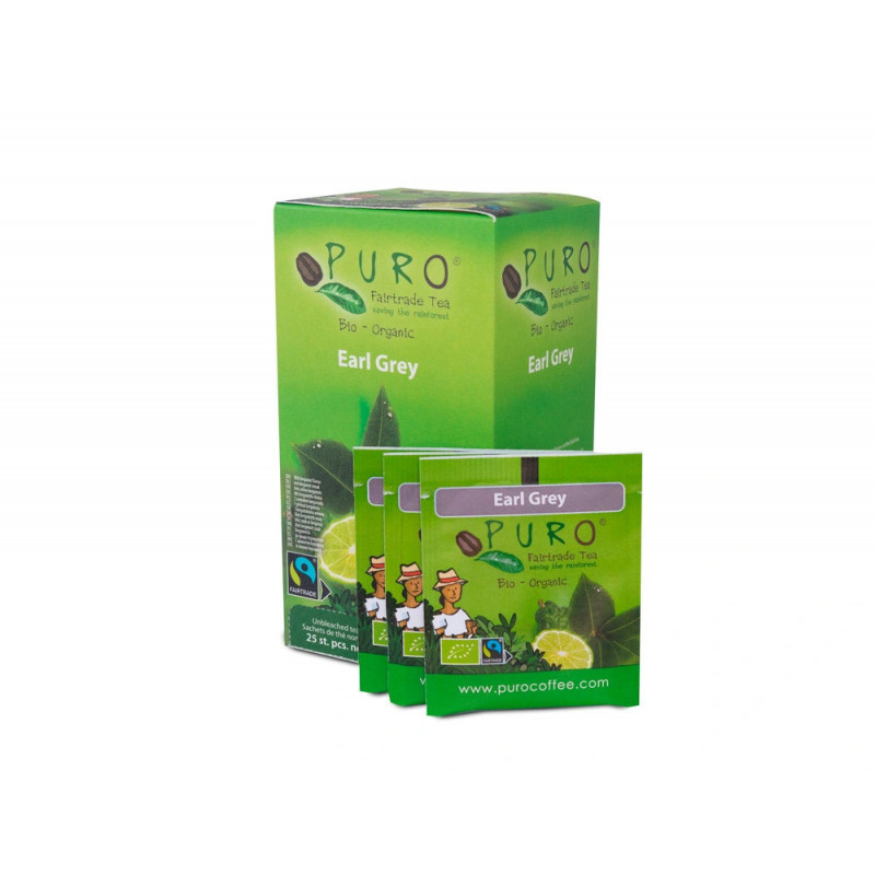 The puro bio fairtrade earl grey sachet 1,5g boite 25 unites
