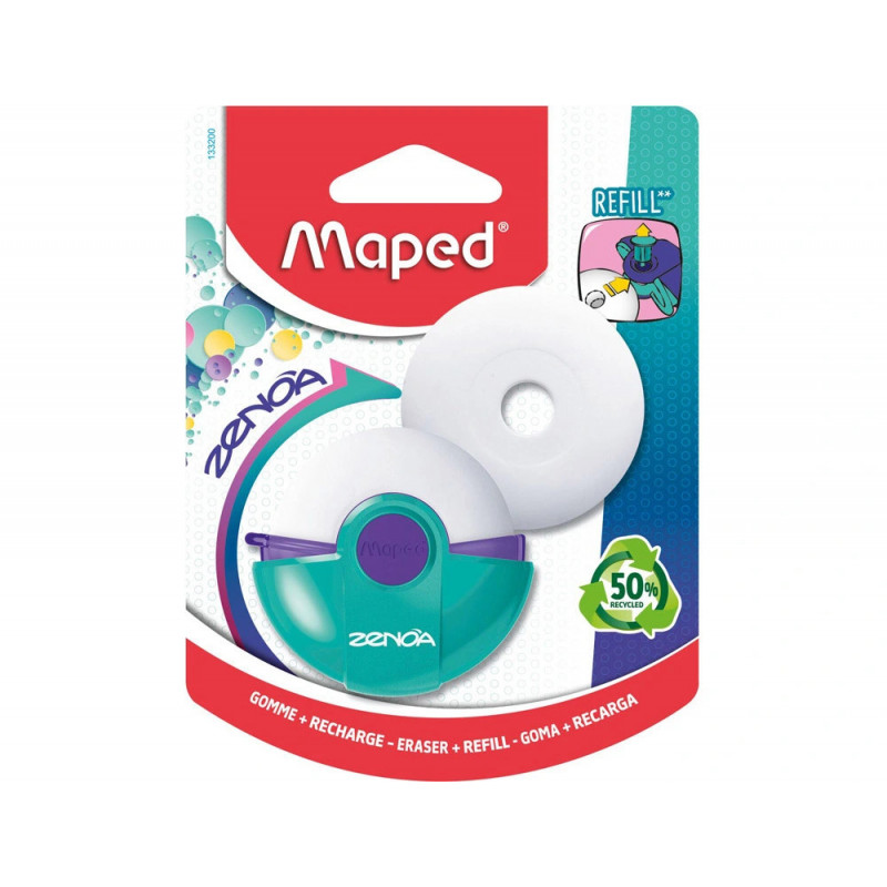 Gomme maped zenoa ronde rechargeable etui protection