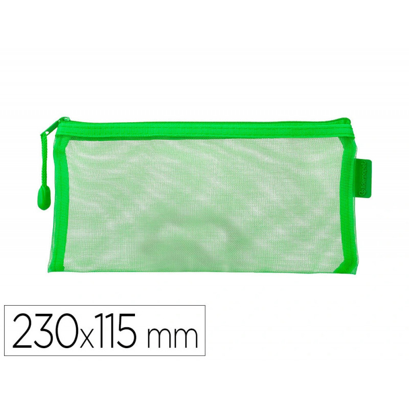 Pochette zip liderpapel multiusage format ticket 230x115mm fermeture eclair polyester transpirable