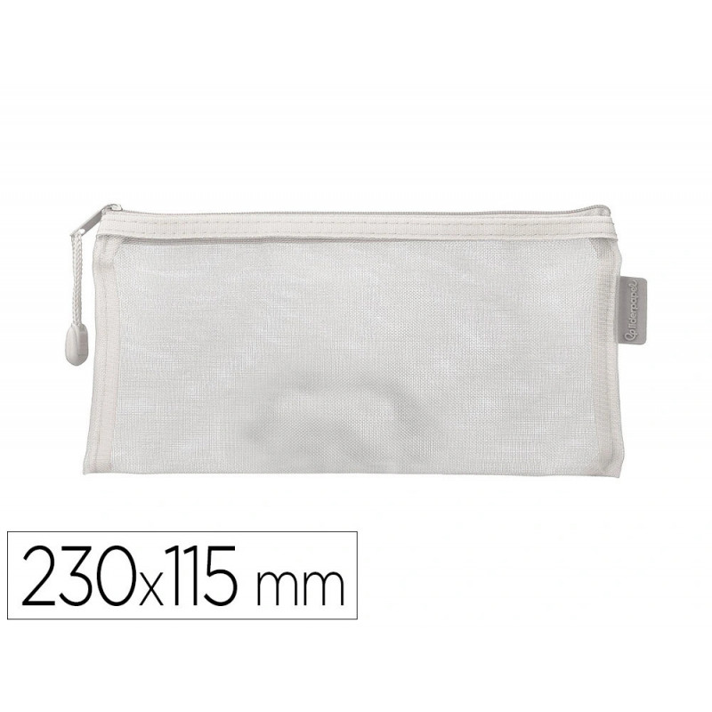 Pochette zip liderpapel multiusage format ticket 230x115mm fermeture eclair polyester transpirable