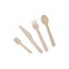 Fourchette bois couvert lisse 16cm sachet 100 unites